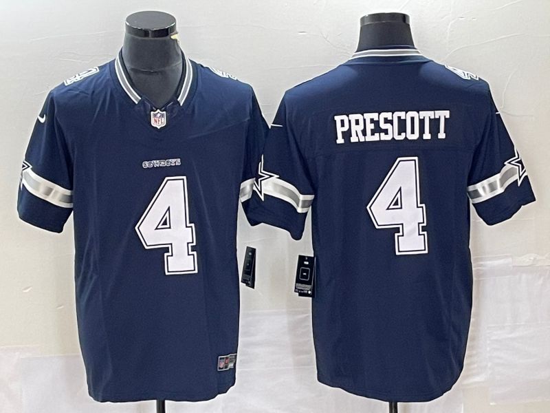 Men Dallas Cowboys #4 Prescott Blue Nike Vapor Limited 2023 NFL Jerseys->philadelphia eagles->NFL Jersey